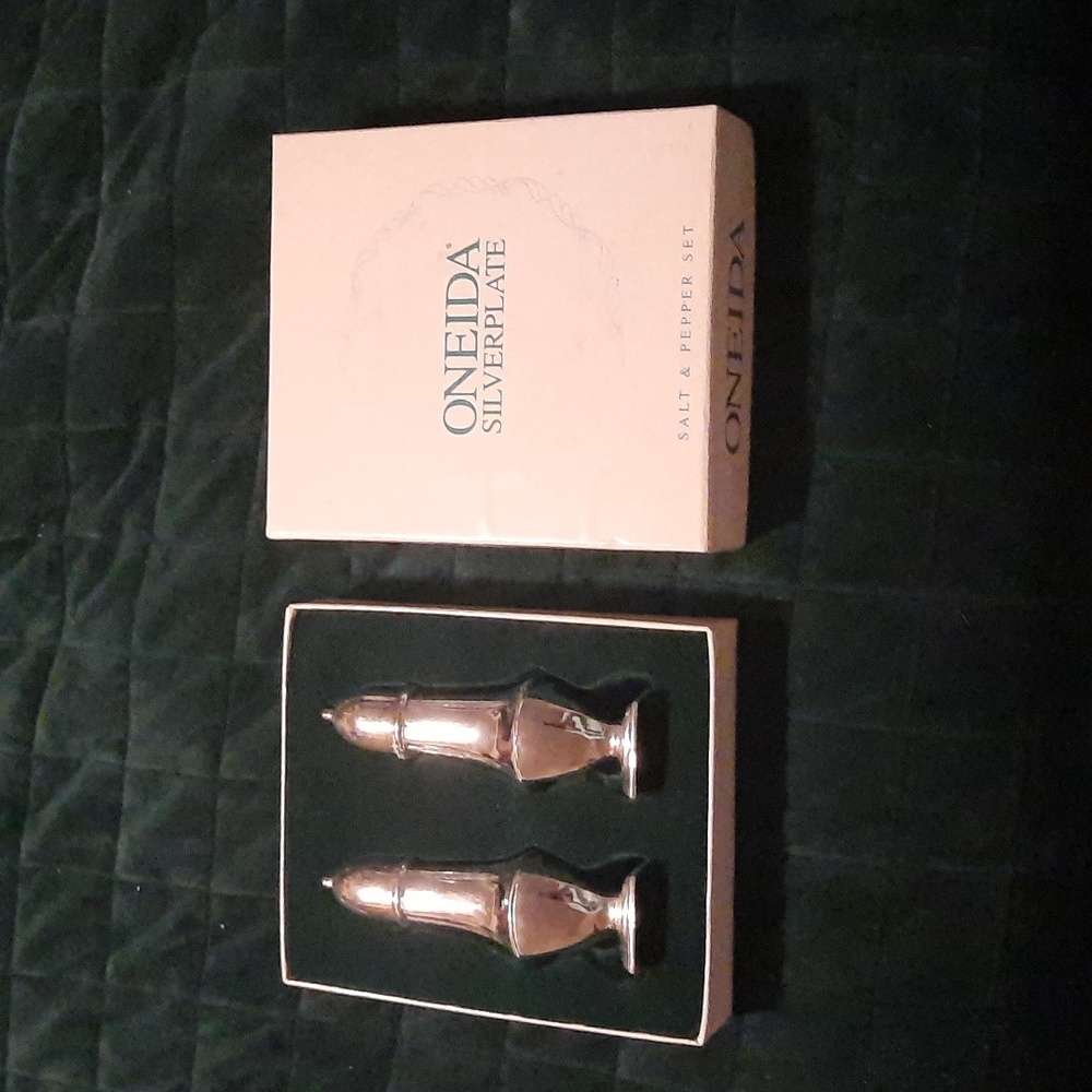 Silver salt and pepper shakers